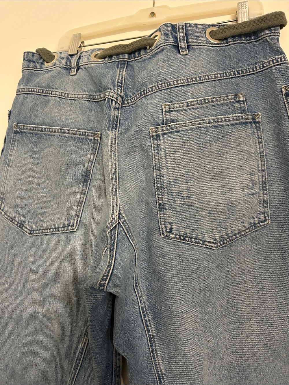 We The Free Moxie Denim Barrel Patchwork Cargo Jeans with Drawstring Waist - Picture 5 of 11